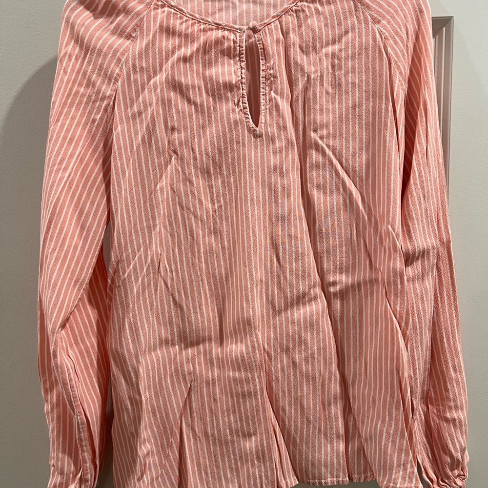 Maternity GAP Light Pink Striped Blouse